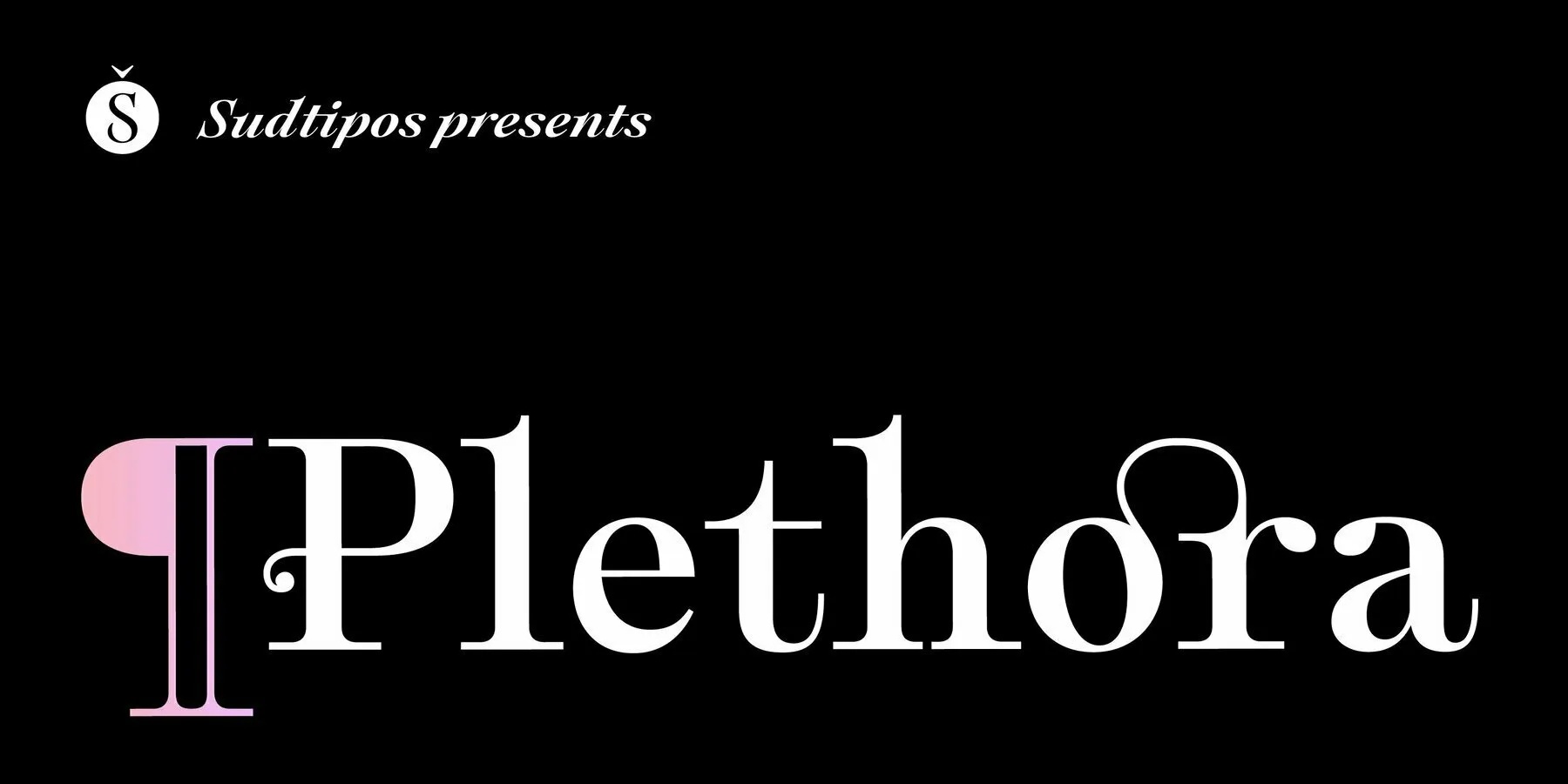 Beispiel einer Plethora Black-Schriftart