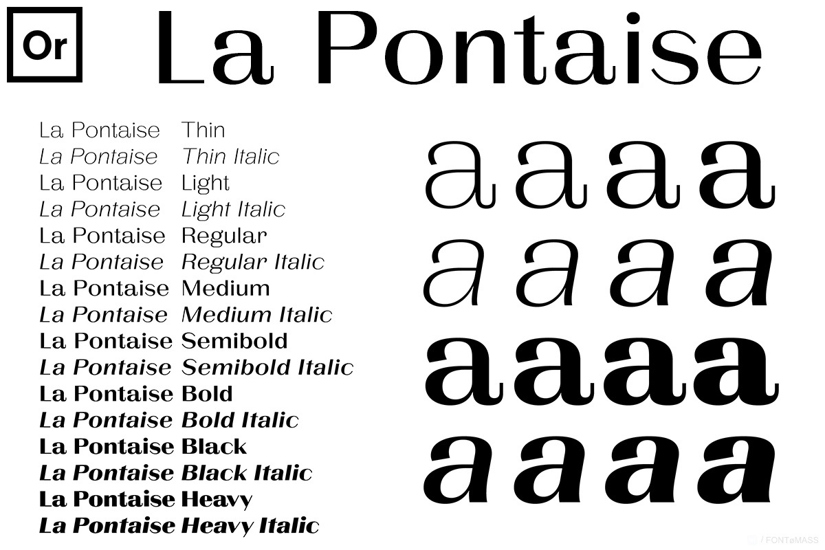 Beispiel einer La Pontaise-Schriftart