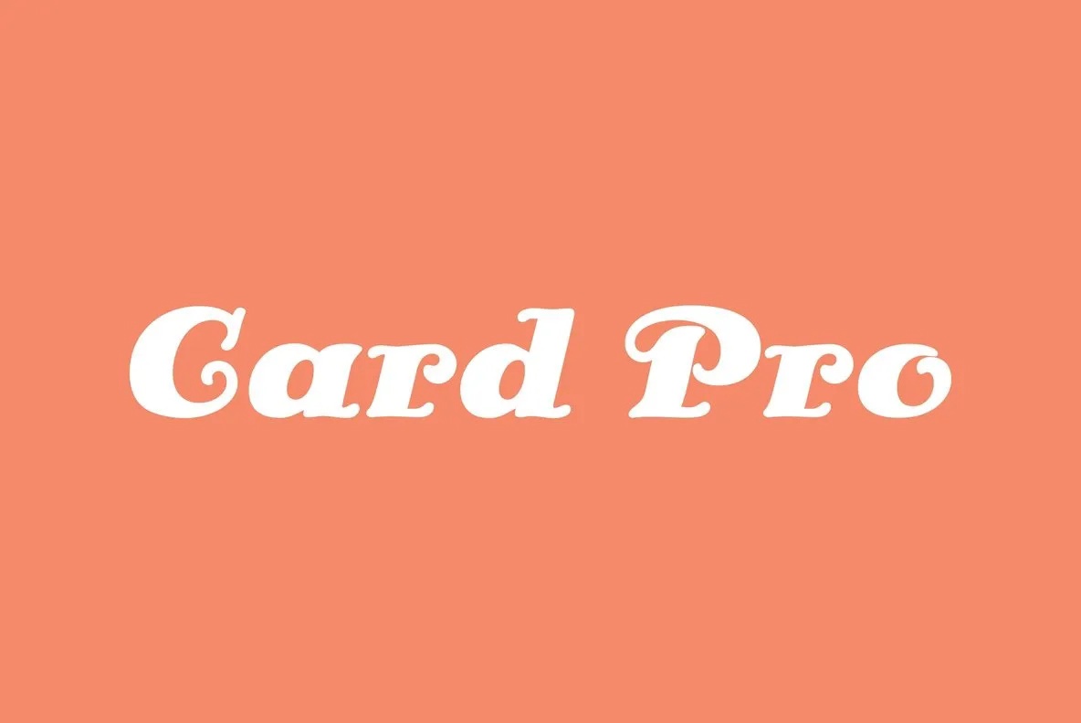 Beispiel einer Card Pro-Schriftart