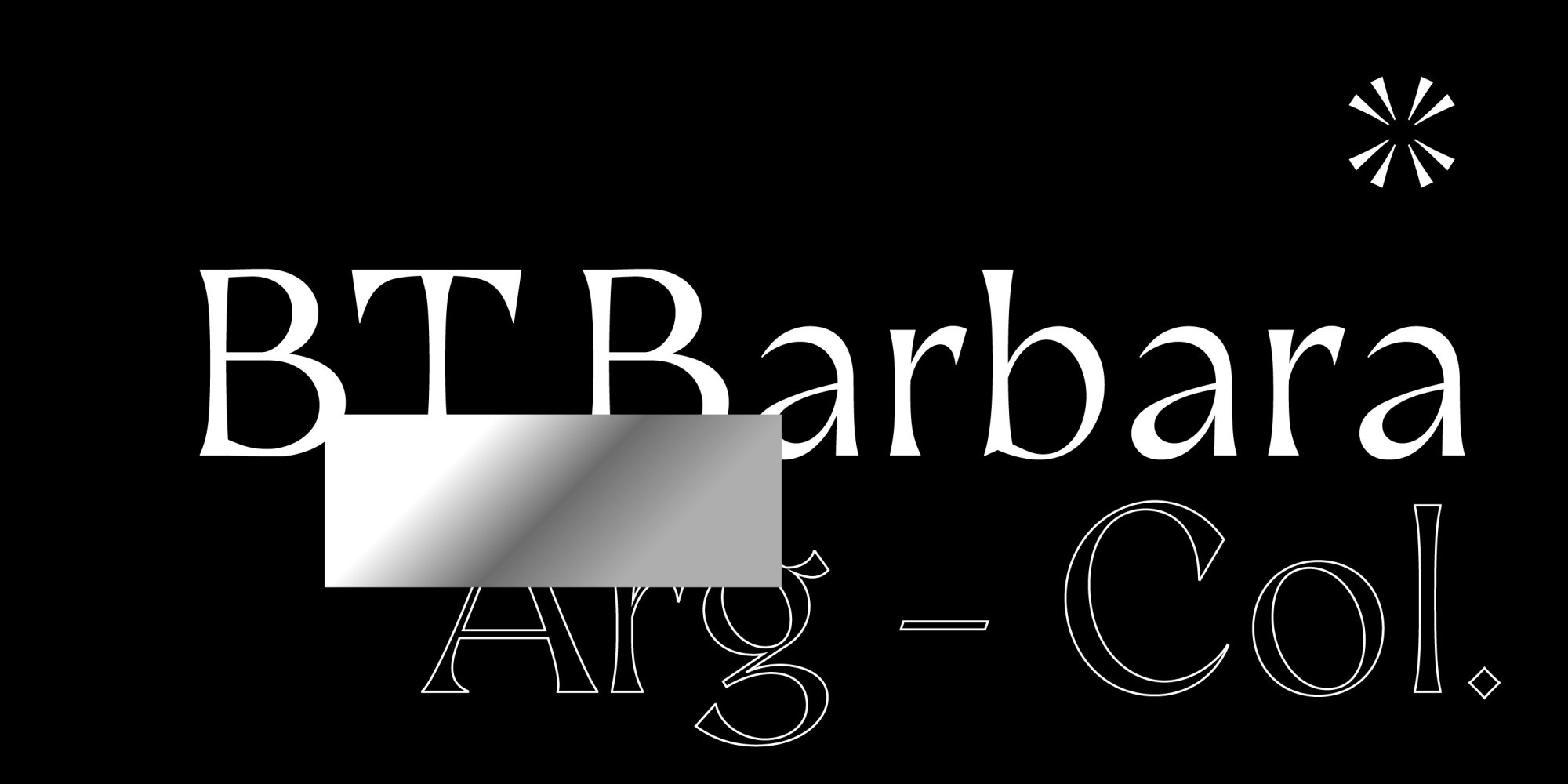 Beispiel einer BT Barbara-Schriftart