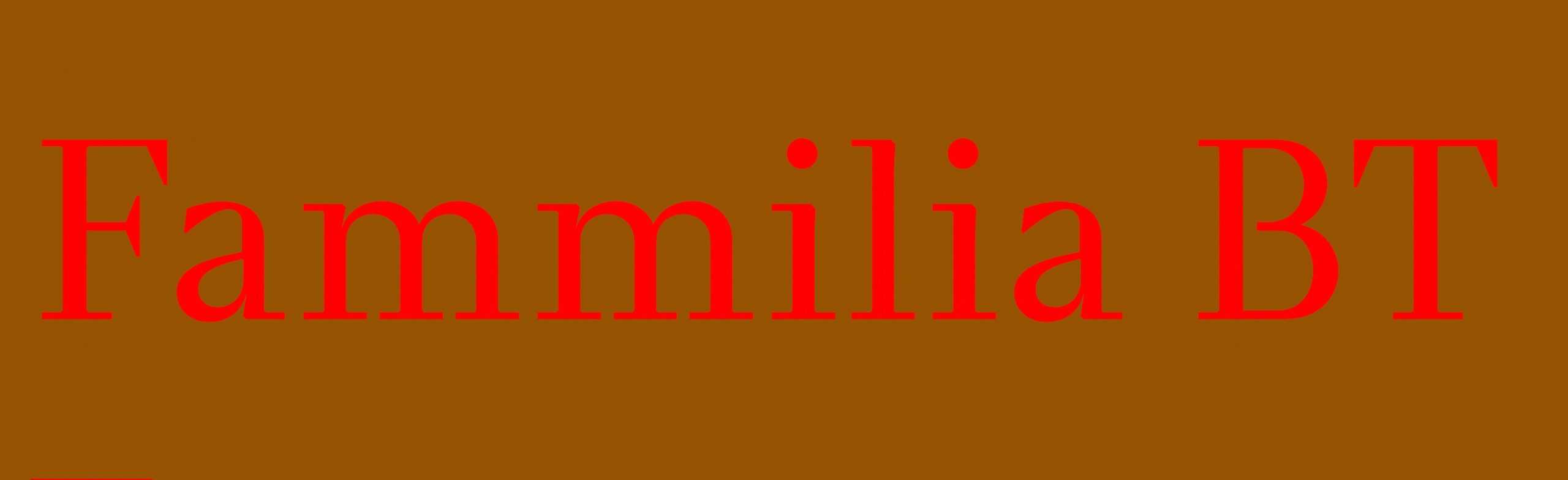 Beispiel einer Fammilia BT Regular-Schriftart