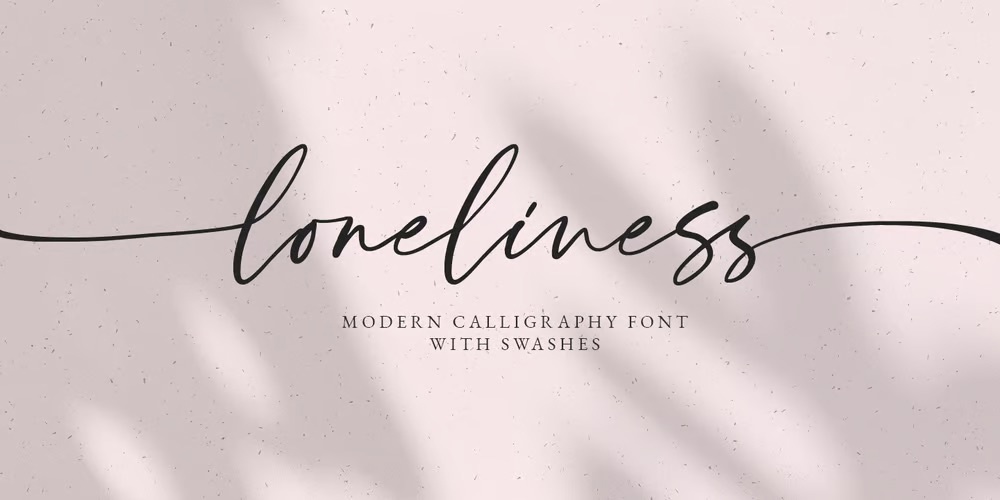 Beispiel einer Loneliness-Schriftart