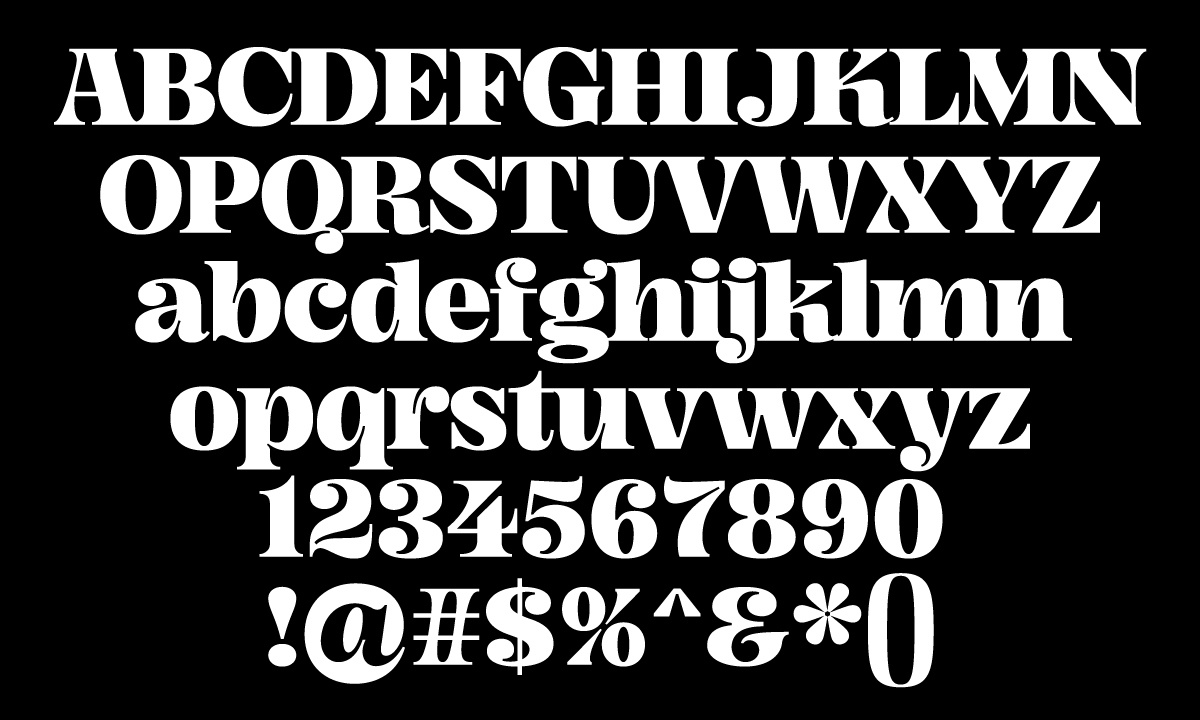 Beispiel einer Okay Serif Bold-Schriftart