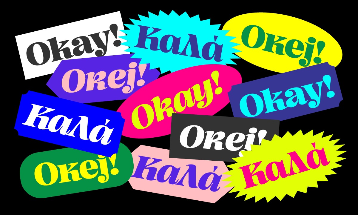 Beispiel einer Okay Serif Bold-Schriftart