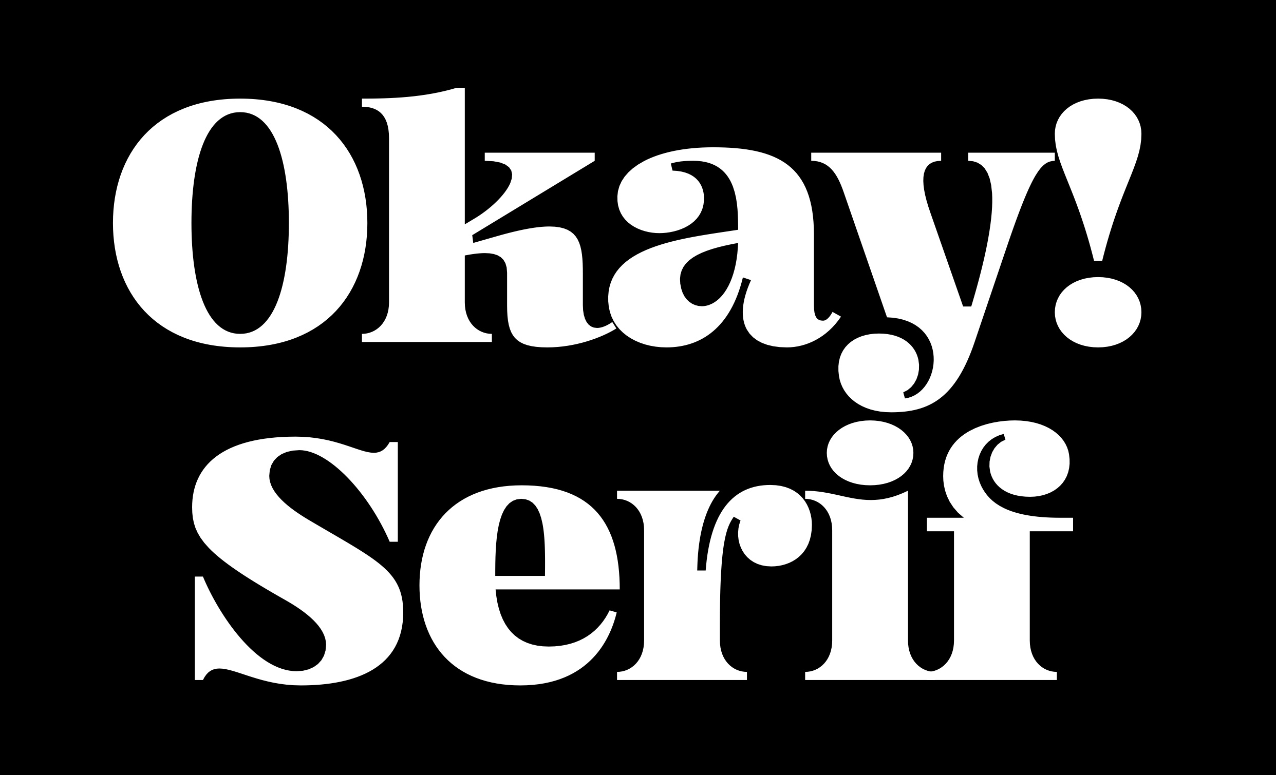 Beispiel einer Okay Serif-Schriftart