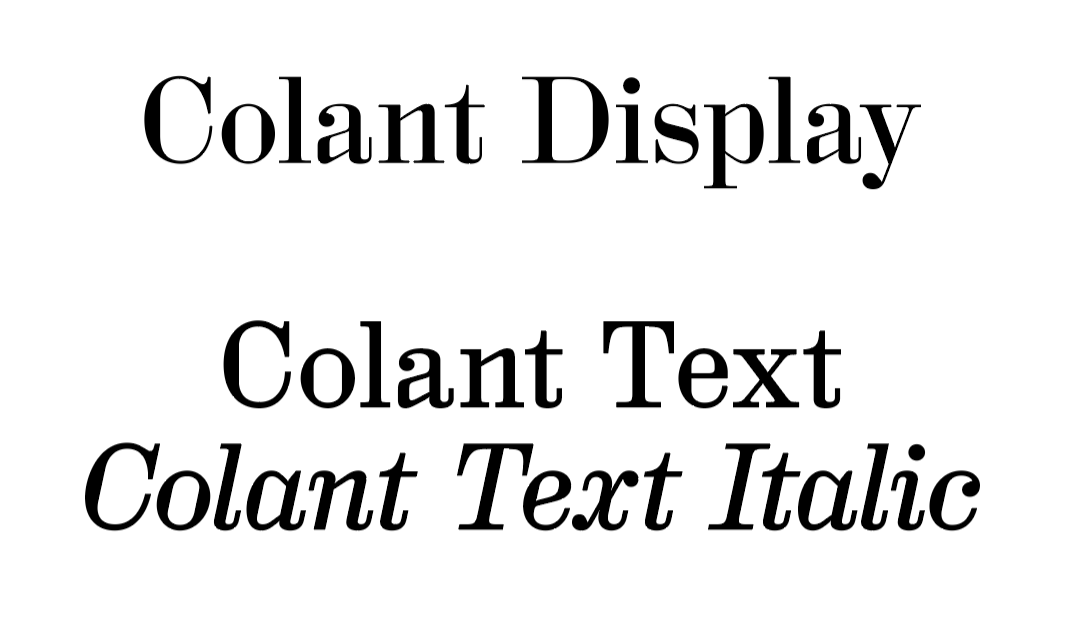 Beispiel einer HAL Colant 1.0-Schriftart