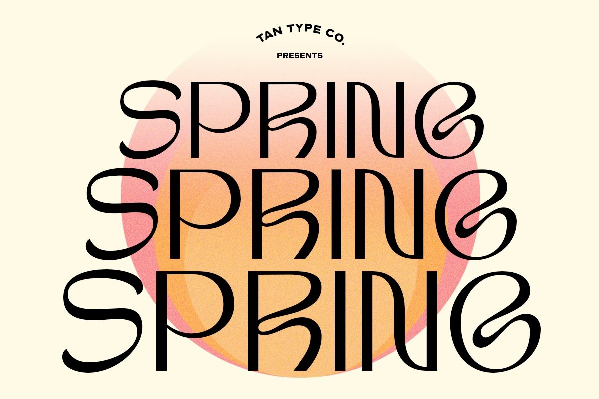 Beispiel einer TAN-SPRING Regular-Schriftart