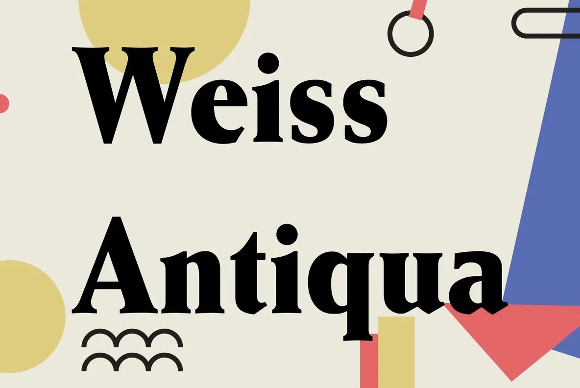 Beispiel einer Weiss Antiqua Regular-Schriftart