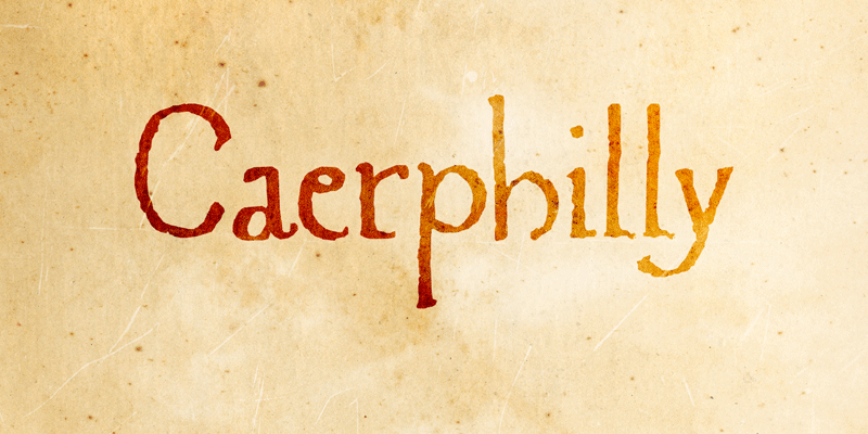 Beispiel einer Caerphilly Regular-Schriftart