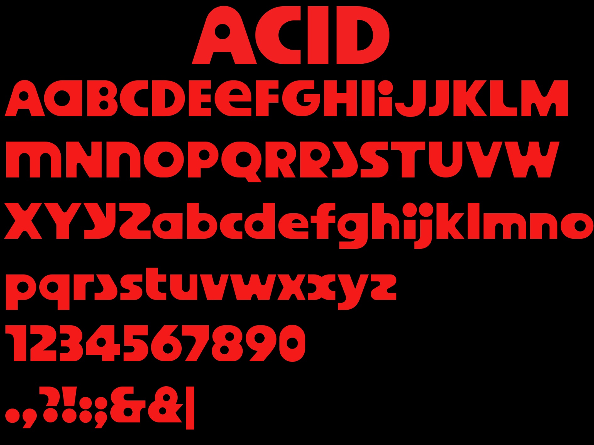 Beispiel einer Acid-Schriftart