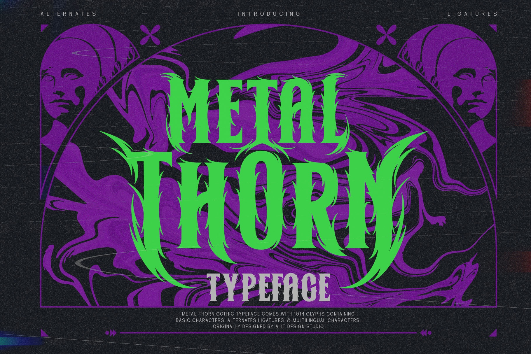Beispiel einer Metal Thorn-Schriftart