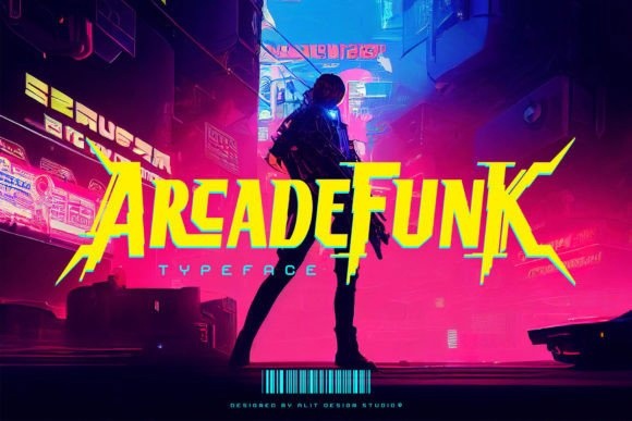 Beispiel einer Arcade Funk-Schriftart