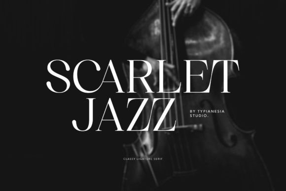 Beispiel einer Scarlet Jazz-Schriftart