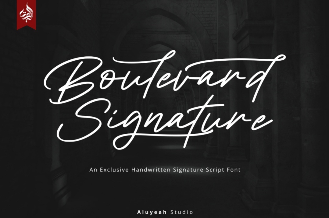 Beispiel einer Boulevard Signature-Schriftart