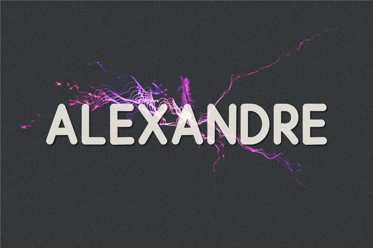 Beispiel einer Alexandre-Schriftart