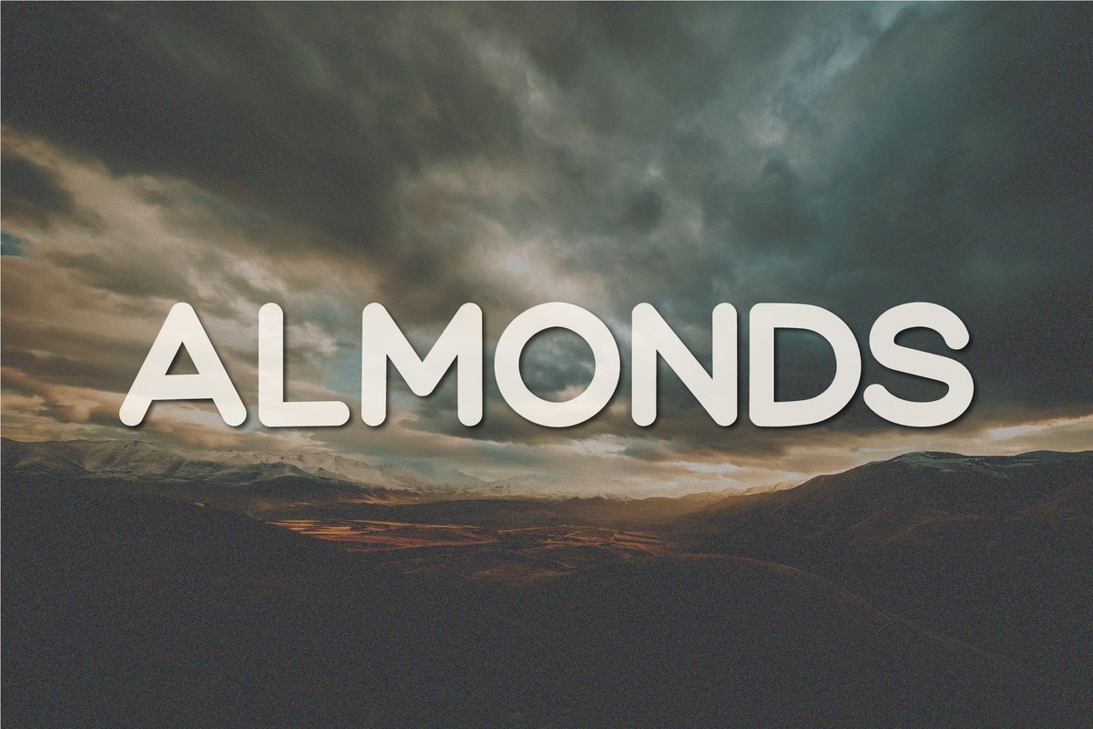 Beispiel einer Almonds-Schriftart