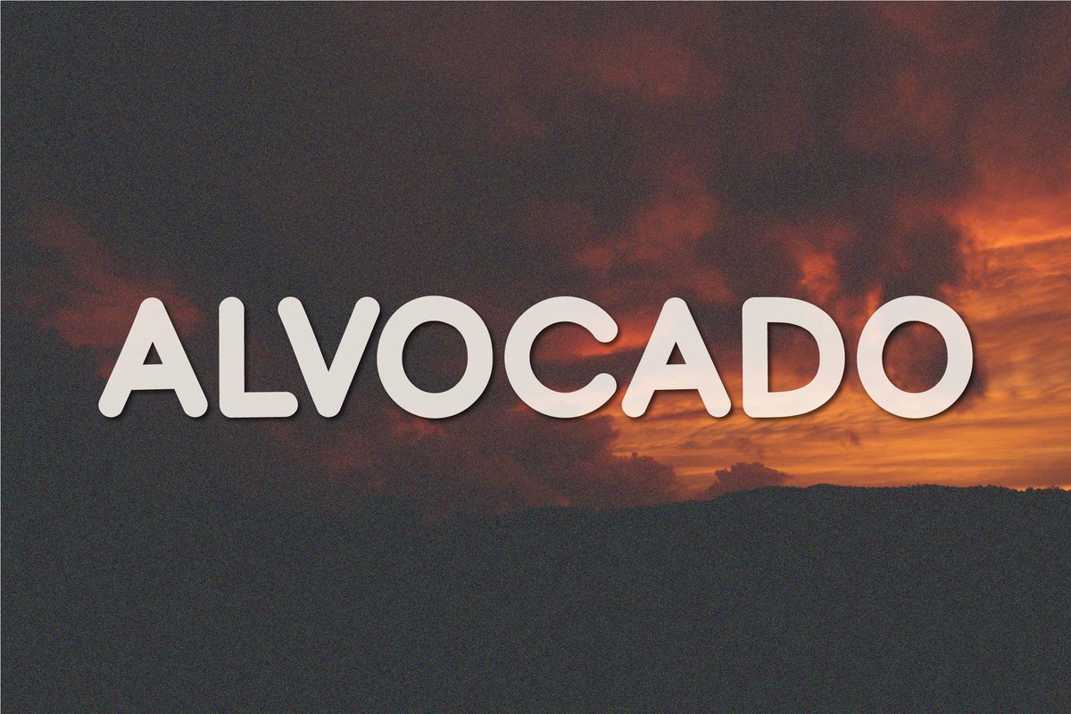 Beispiel einer Alvocado Regular-Schriftart