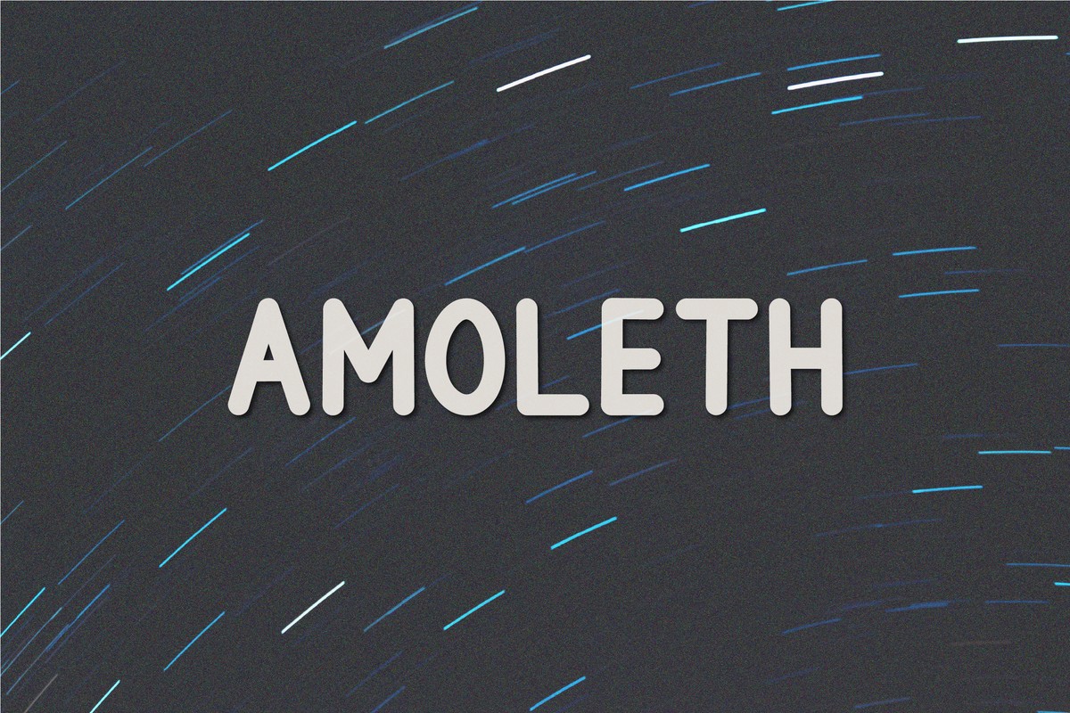 Beispiel einer Amoleth Regular-Schriftart