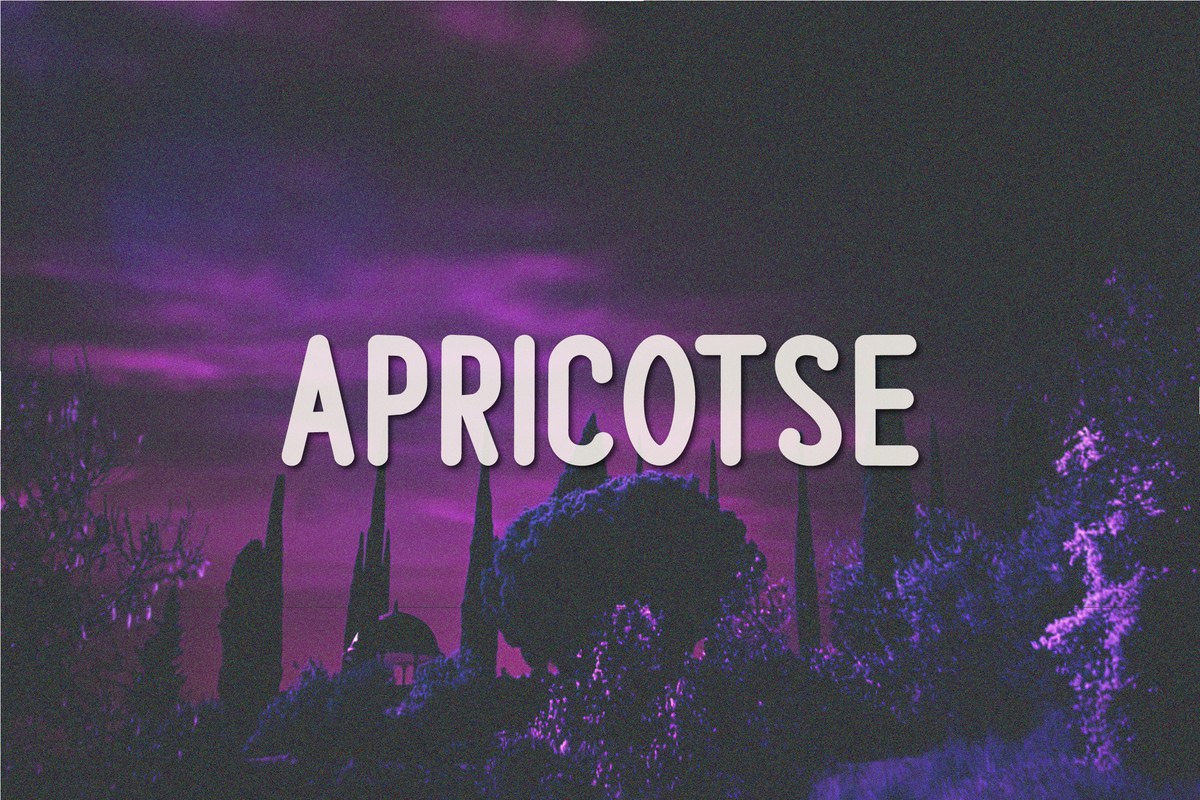 Beispiel einer Apricotse-Schriftart