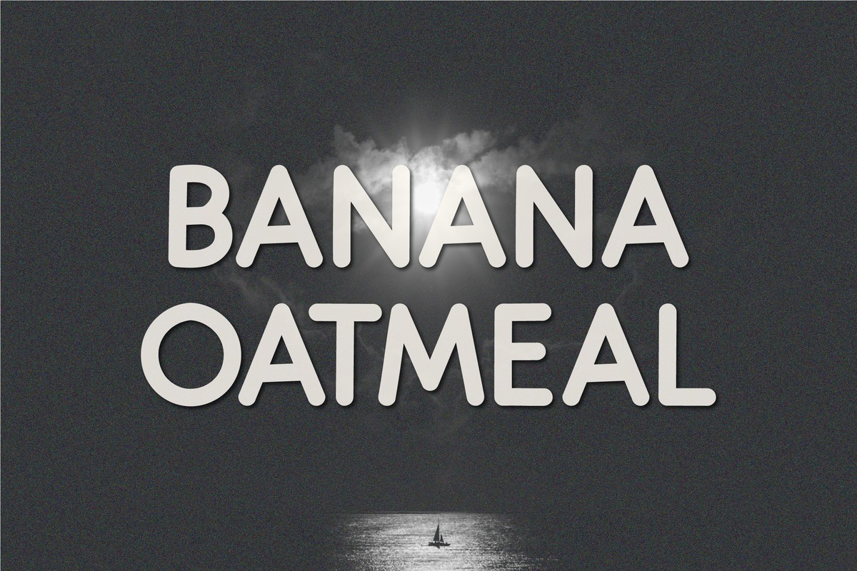 Beispiel einer Banana Oatmeal Regular-Schriftart