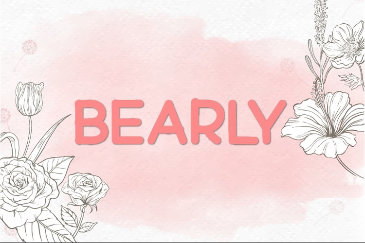 Beispiel einer Bearly Regular-Schriftart