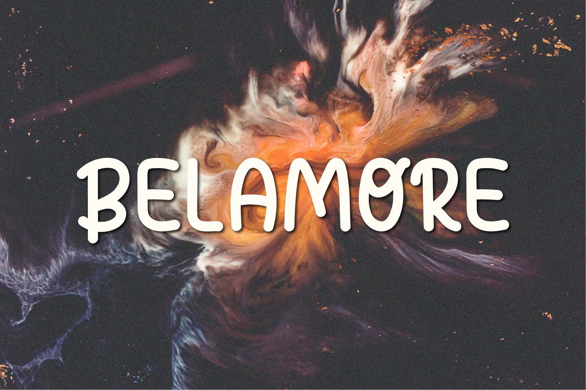 Beispiel einer Belamore Regular-Schriftart