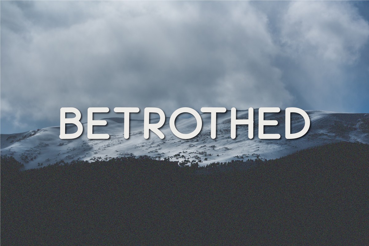 Beispiel einer Betrothed-Schriftart