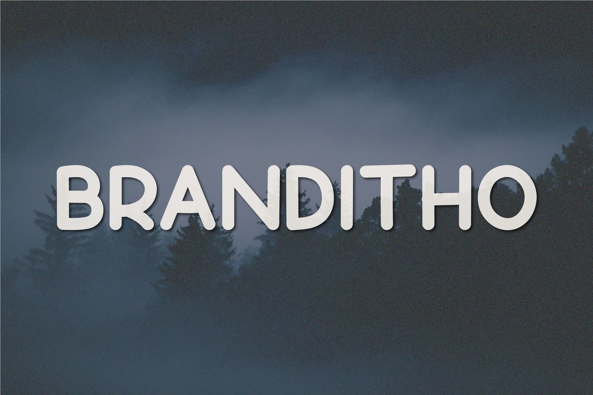 Beispiel einer Branditho Regular-Schriftart