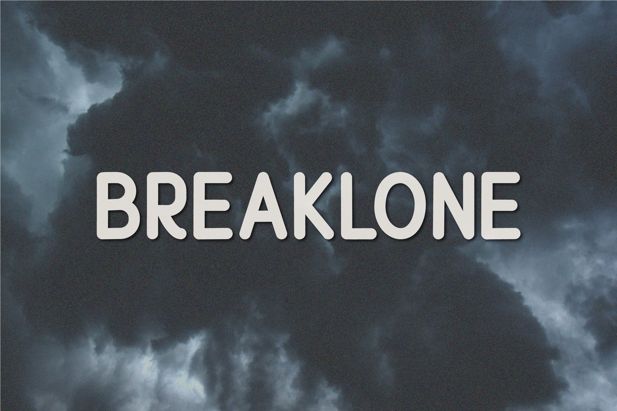 Beispiel einer Breaklone Regular-Schriftart