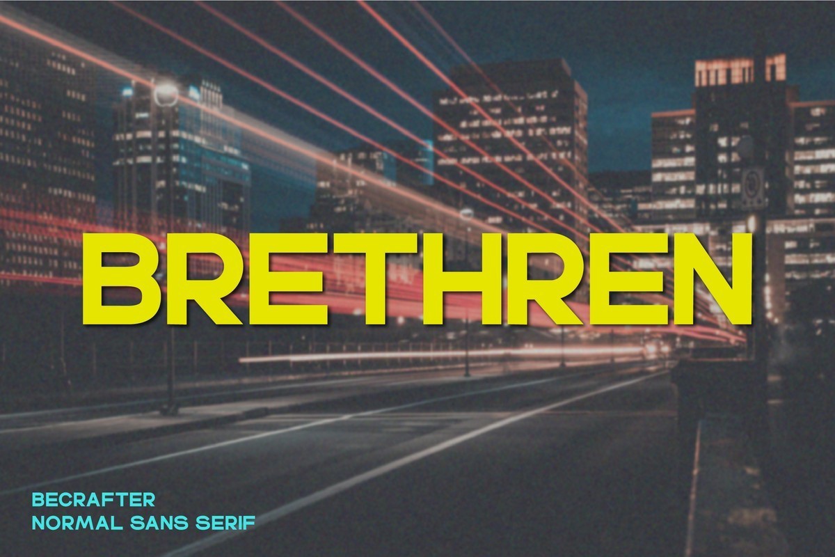 Beispiel einer Brethren-Schriftart