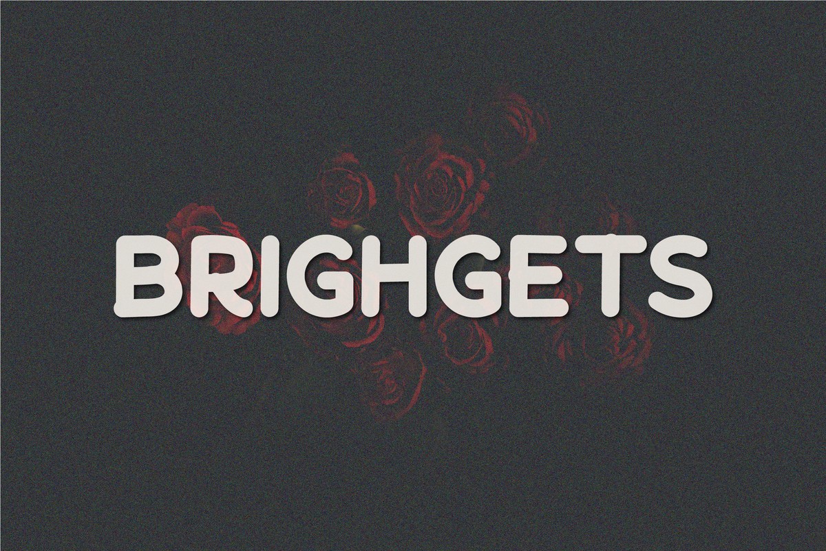 Beispiel einer Brighgets-Schriftart