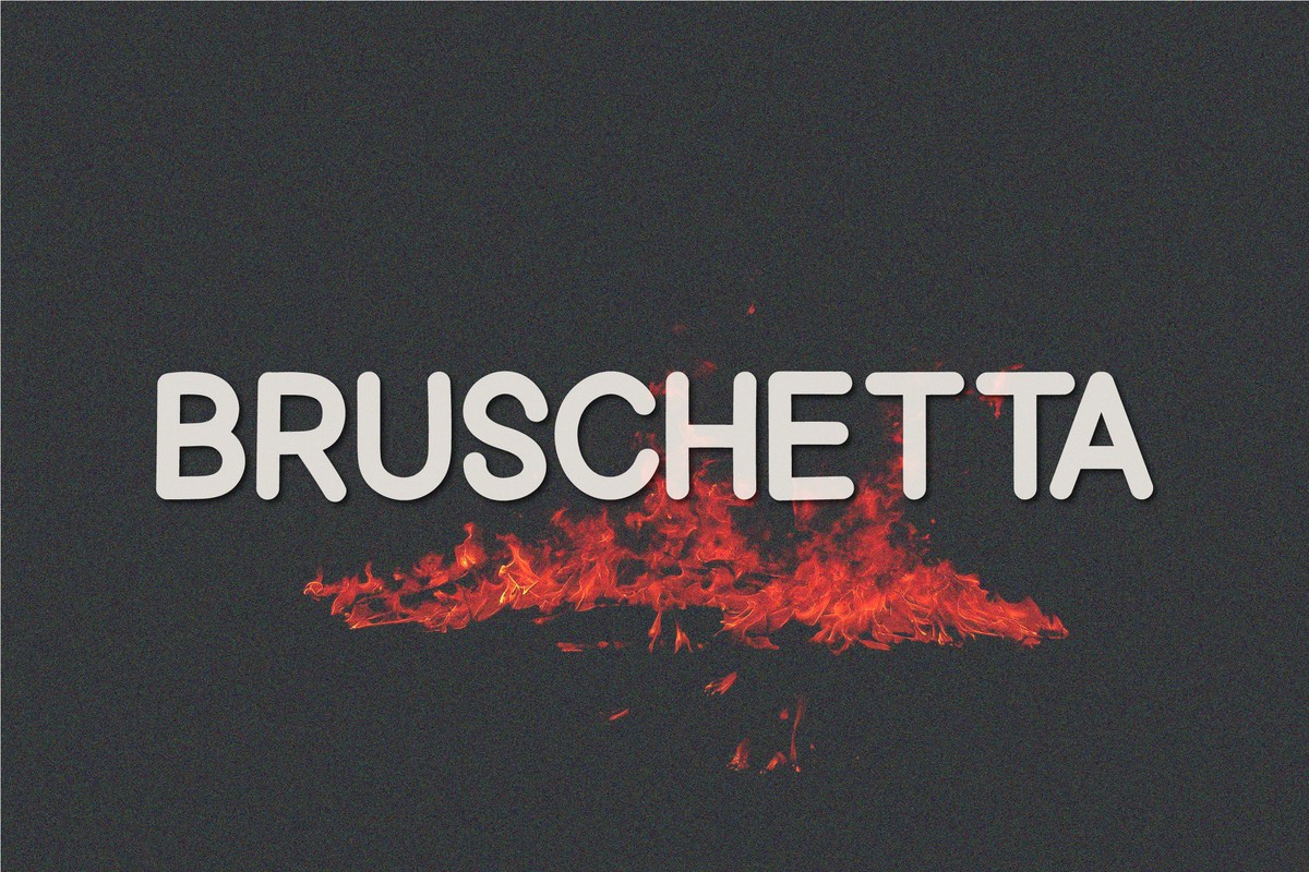 Beispiel einer Bruschetta-Schriftart