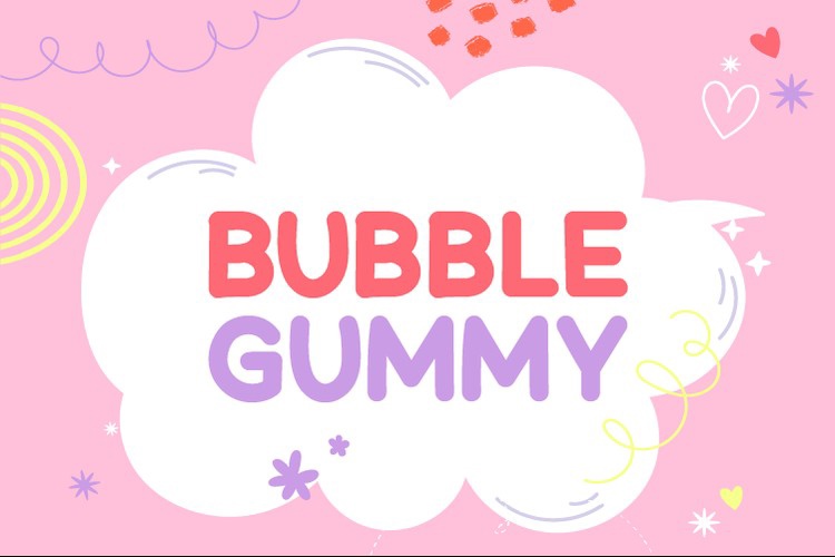 Beispiel einer Bubble Gummy-Schriftart