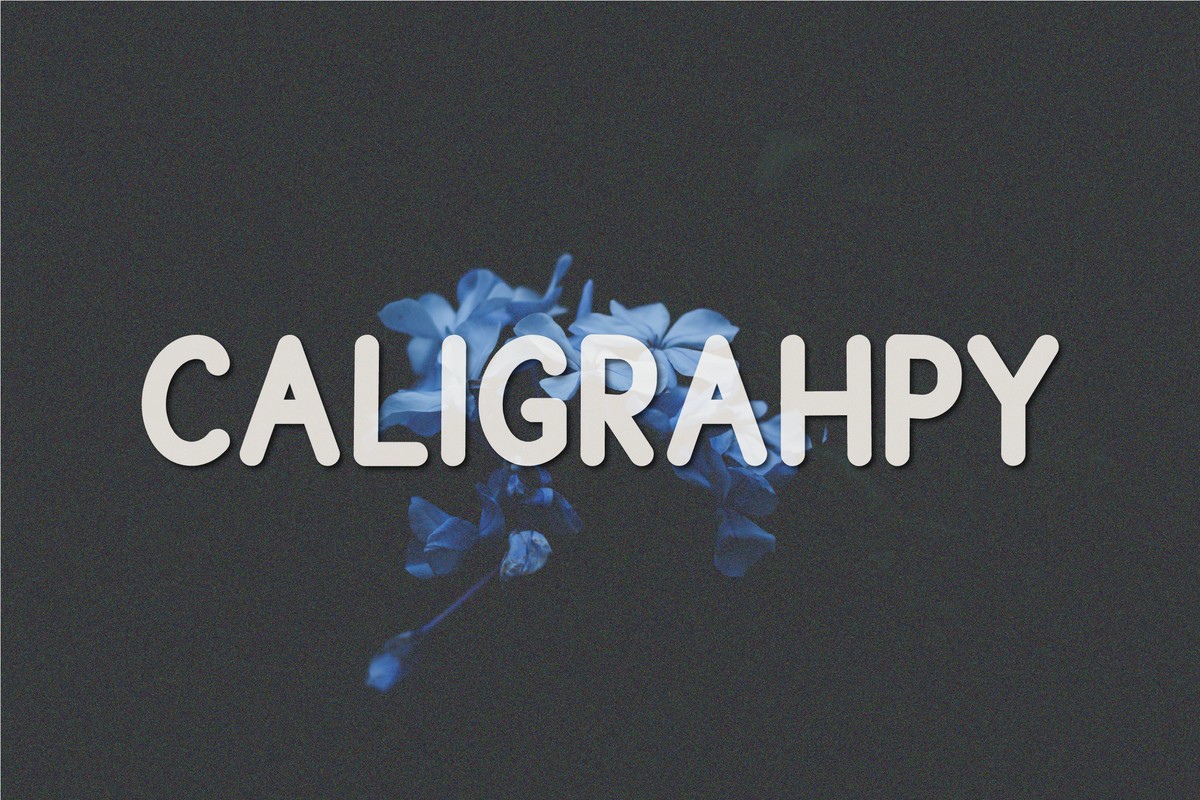 Beispiel einer Caligrahpy Regular-Schriftart