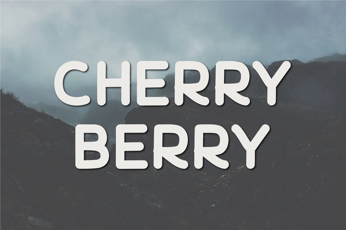 Beispiel einer Cherry Berry-Schriftart