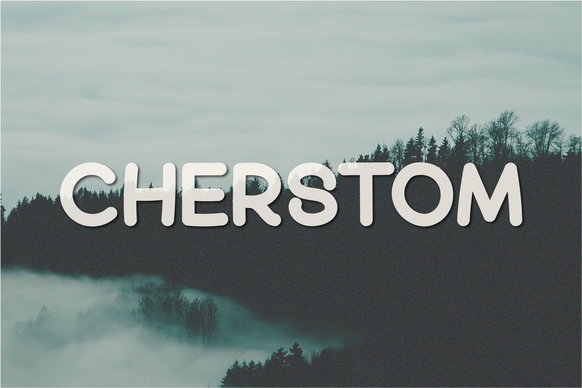 Beispiel einer Cherstom Regular-Schriftart