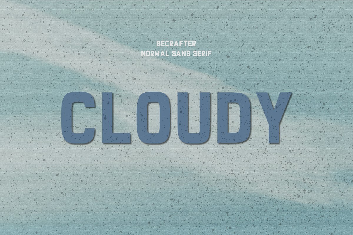 Beispiel einer Cloudy-Schriftart