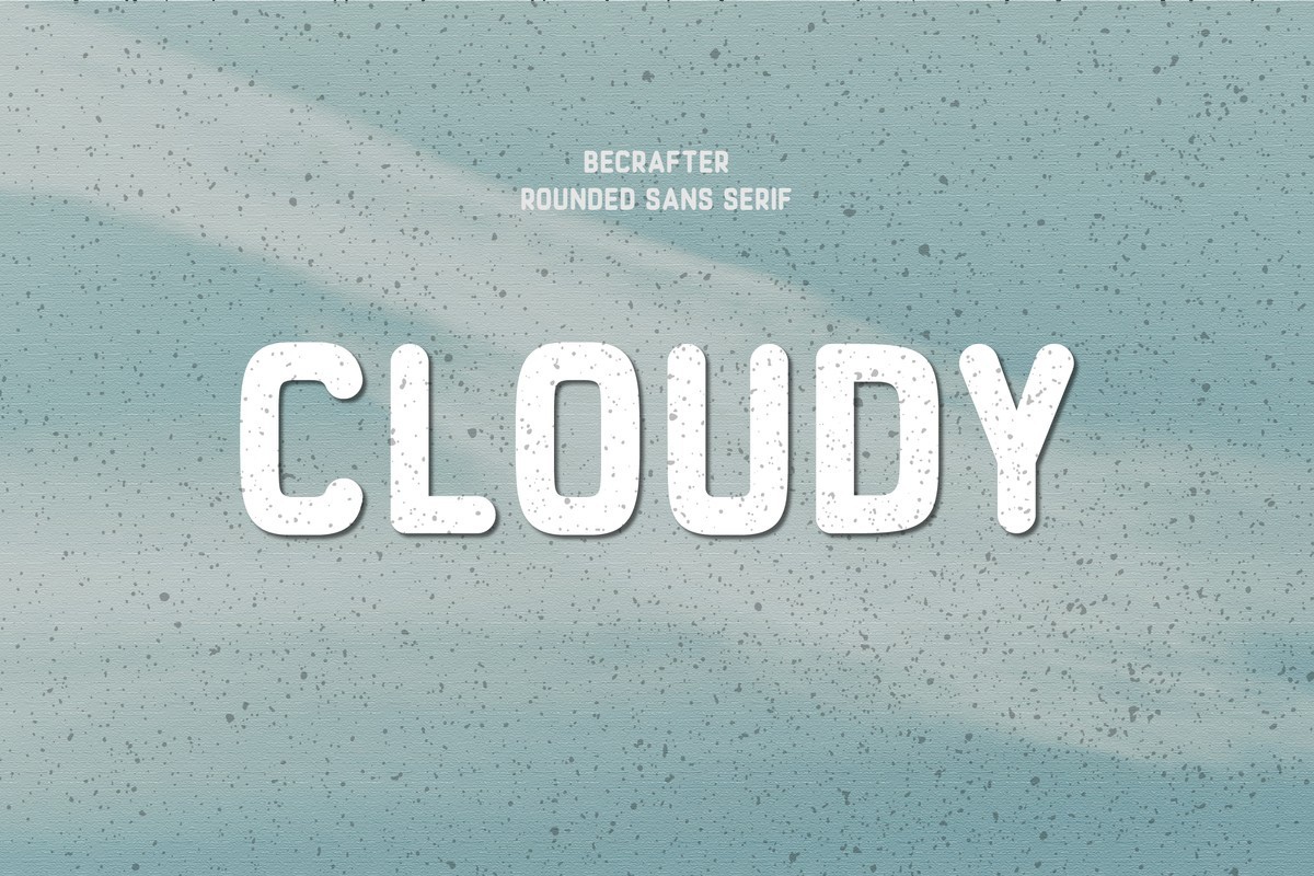 Beispiel einer Cloudy Rounded Regular-Schriftart