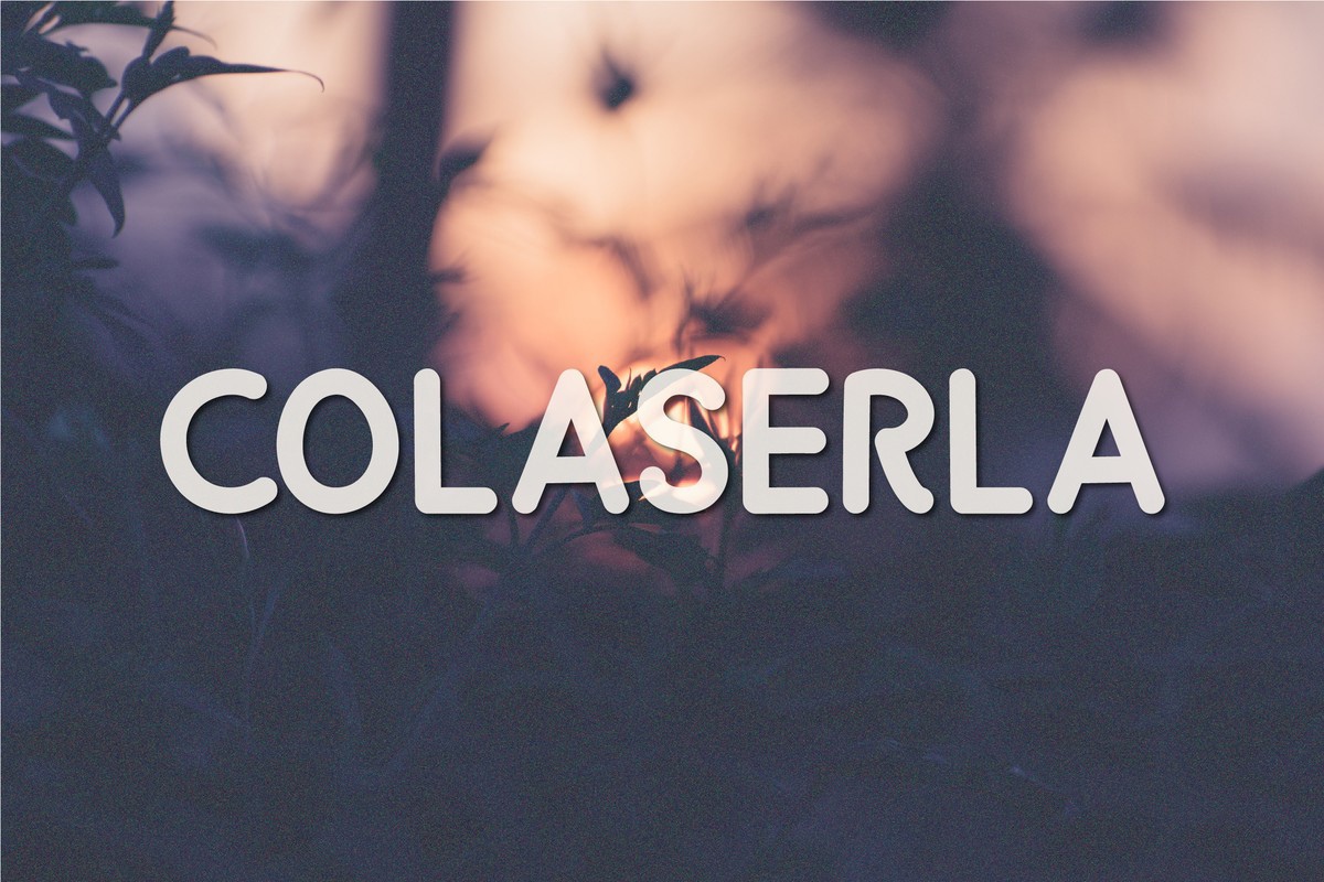 Beispiel einer Colaserla Regular-Schriftart