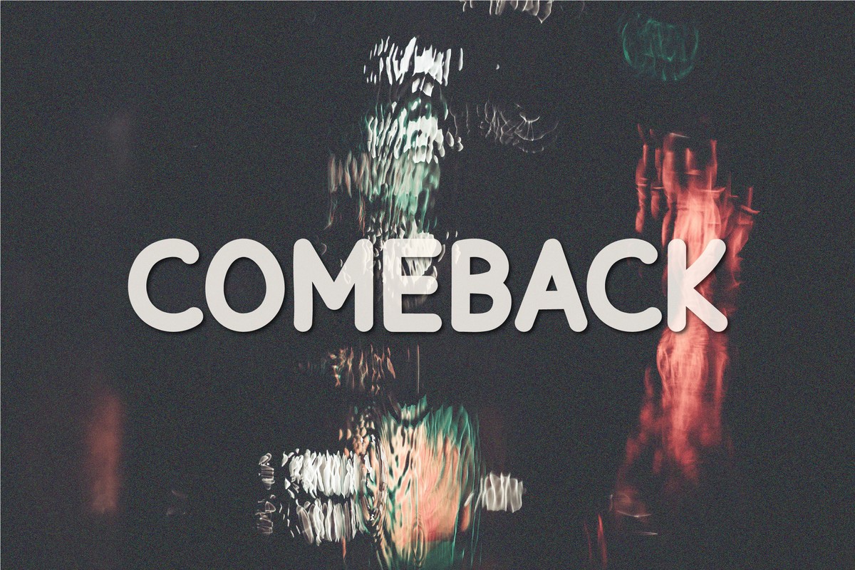 Beispiel einer Comeback-Schriftart