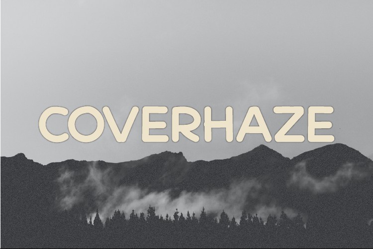 Beispiel einer Coverhaze Regular-Schriftart