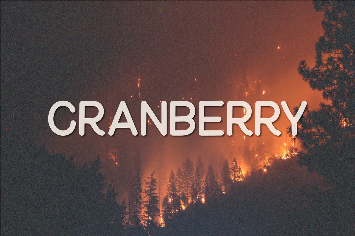 Beispiel einer Cranberry-Schriftart