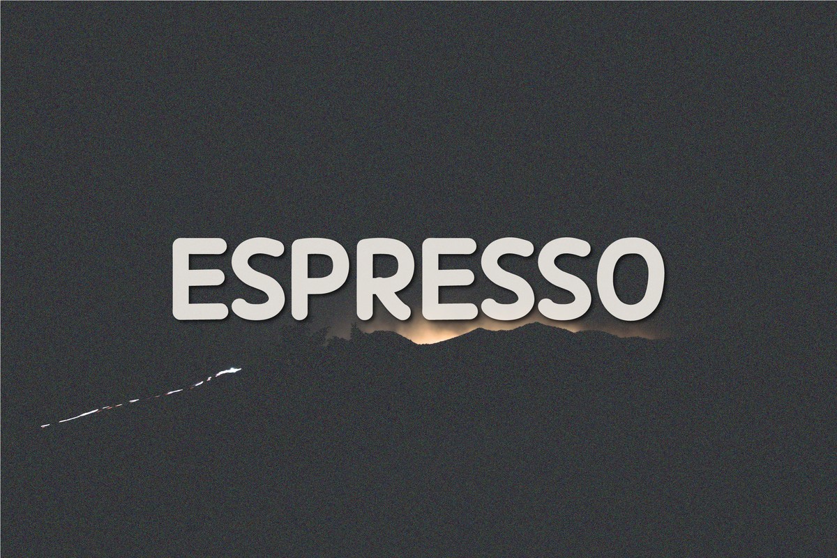 Beispiel einer Espresso-Schriftart