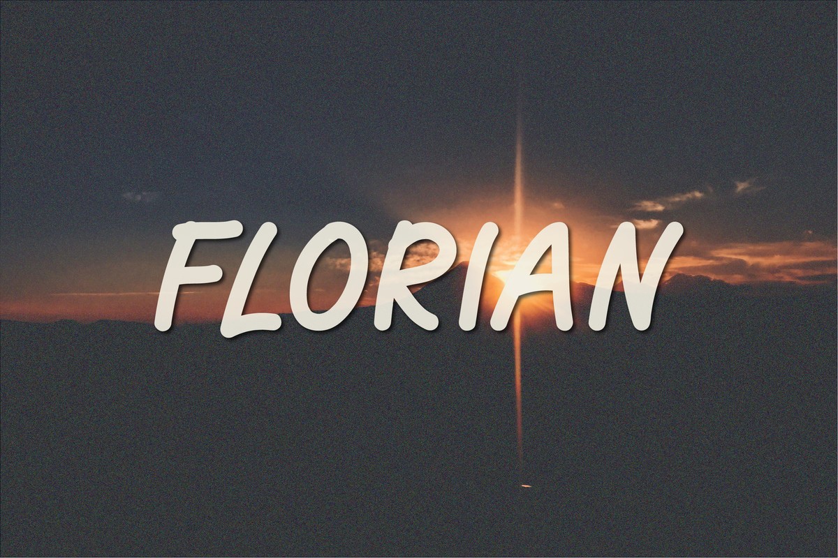 Beispiel einer Florian-Schriftart