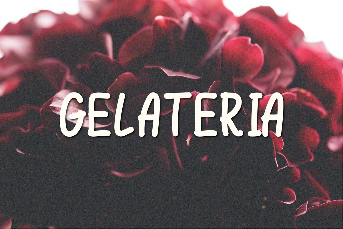 Beispiel einer Gelateria Regular-Schriftart