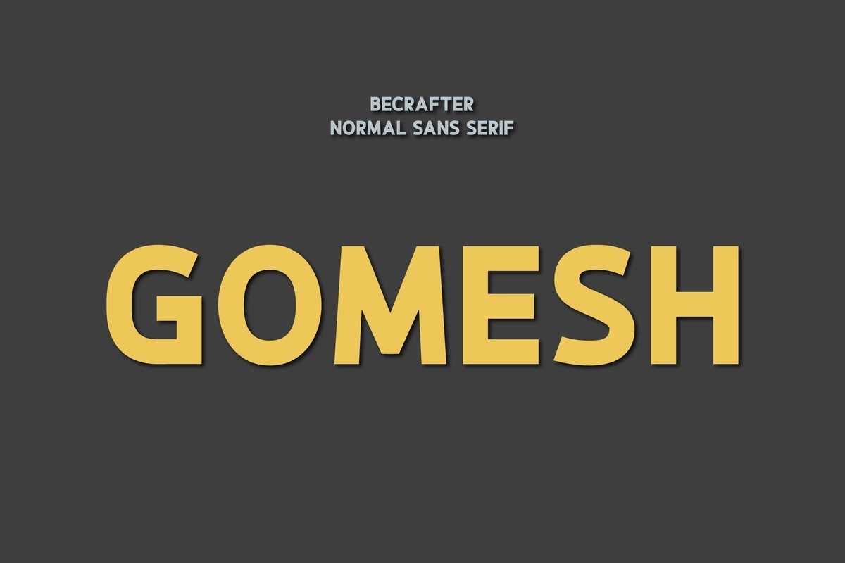 Beispiel einer Gomesh-Schriftart