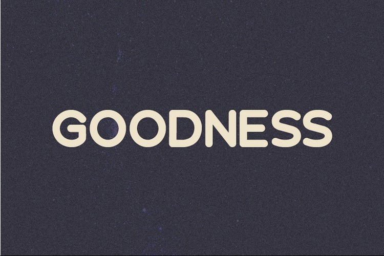 Beispiel einer Goodness-Schriftart