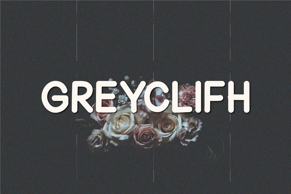 Beispiel einer Greyclifh-Schriftart