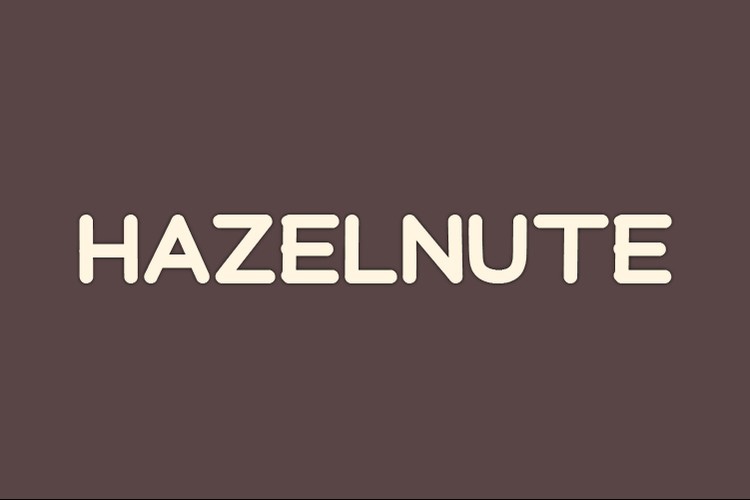 Beispiel einer Hazelnute Regular-Schriftart