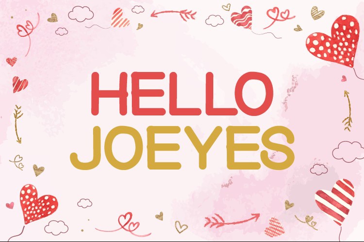 Beispiel einer Hello Joeyes-Schriftart